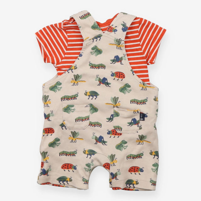 Outfit Stone jersey dungarees bugs frogs orange st