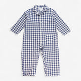 Blue Check Button Up Pyjamas