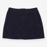 Skirt Black Purple Patterned Jacquard Textured A-L
