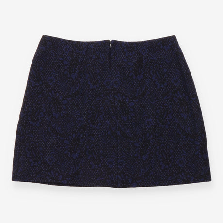 Skirt Black Purple Patterned Jacquard Textured A-L