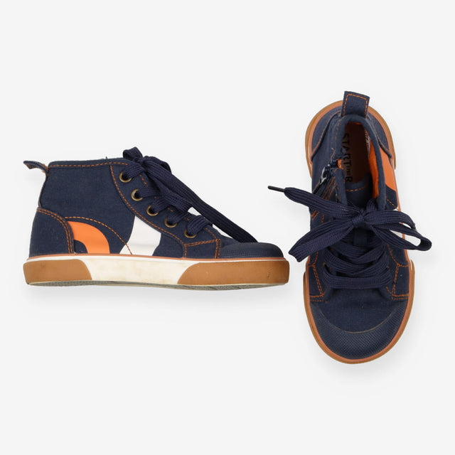 Canvas boots zip navy