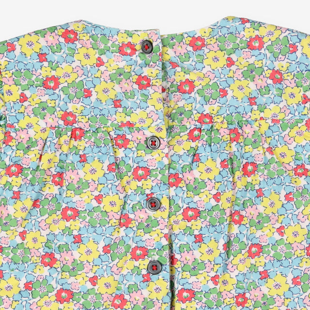 Floral Dress Frill Sleeves, Bloomers