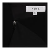 Shift Dress Black Asymmetric Ruffle Zip Detail