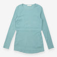 Nursing Top Sage Green Ribbed Cotton Long Sleeve