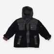 Coat black fur lining
