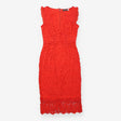 Red Guipure Floral Lace Ladder Trim Fi