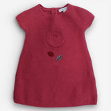 Dress Knit Pink Swirl Flower