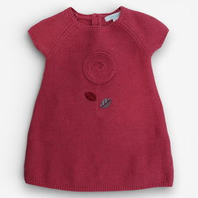 Dress Knit Pink Swirl Flower