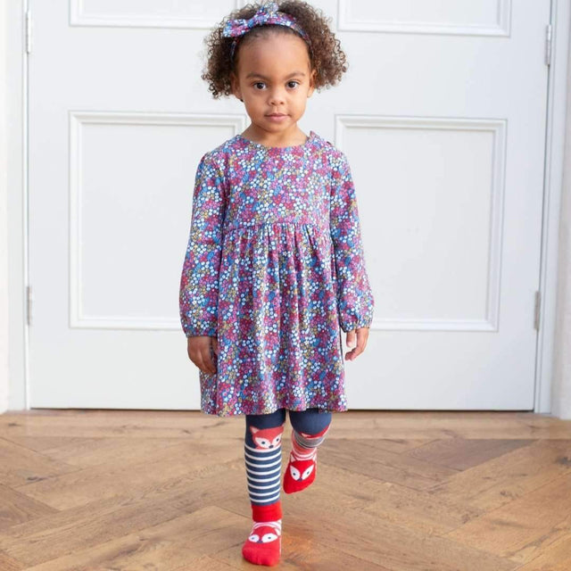 Berry ditsy dress
