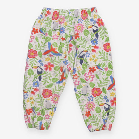 White Tropical Joggers