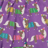 Purple and pink parsnip pants with horses