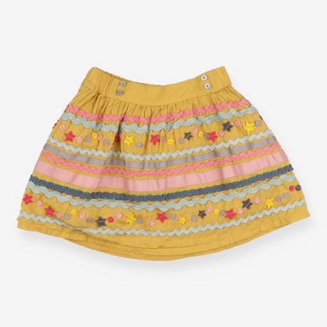 Yellow skirt funky pattern
