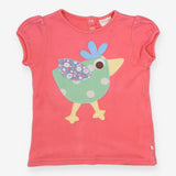 T-Shirt Pink with Chicken Applique