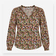 Blouse Multicolour Daisy Floral Long Sleeve