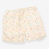 Shorts pull on cream rainbow spotted
