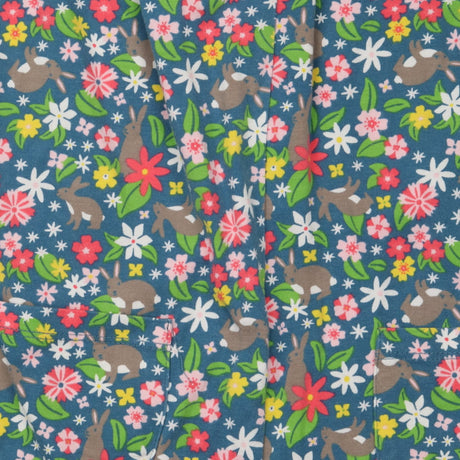 Jumpsuit Teal Bunnies and Flowers