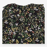 Blouse black with yellow florals