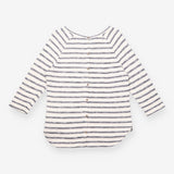 Sweatshirt Jumper Cream Grey Horizontal Stripe Cot