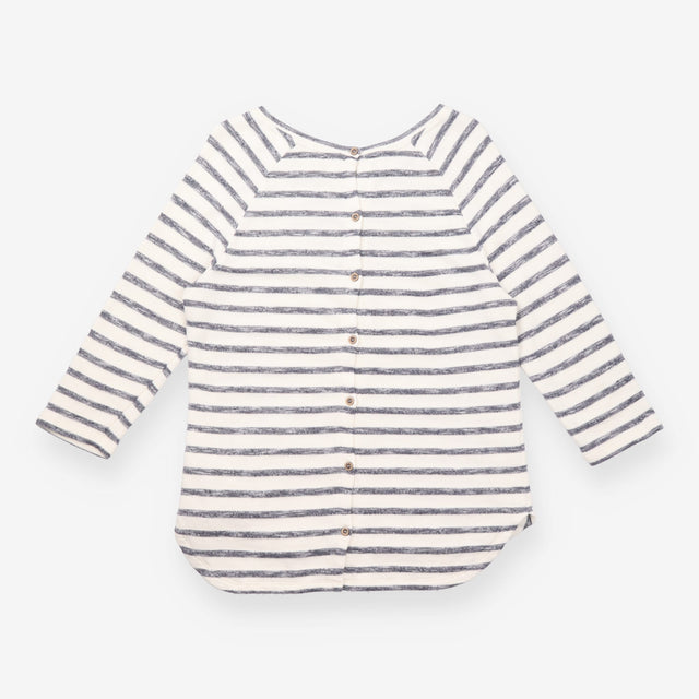 Sweatshirt Jumper Cream Grey Horizontal Stripe Cot