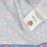 Dress jersey LS blue floral toadstools