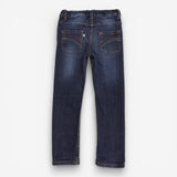 Jeans mid blue rinse with pink floral lining 