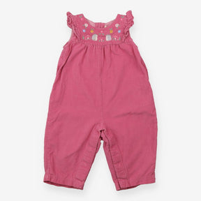 Dungaree cord pink hedgehog