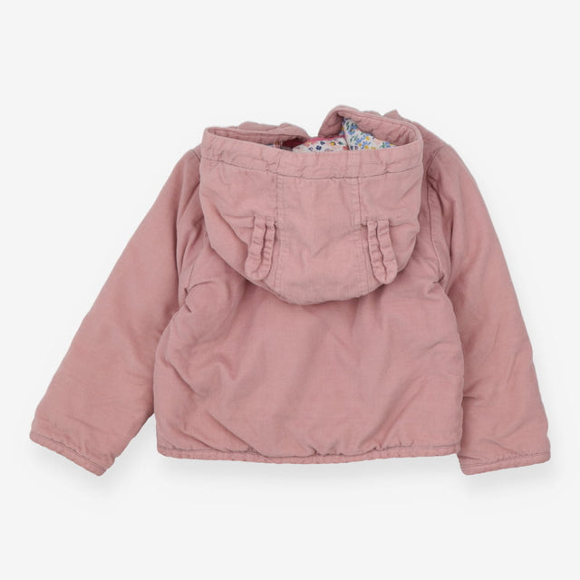 Coat pink cord bunny ditsy lining