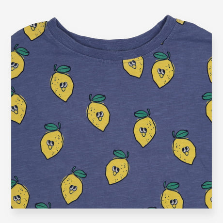 Tee Blue with Frill Hem and Lemons