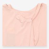 Top Light Pink Sleeveless Draped Twist Back