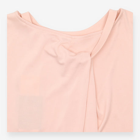 Top Light Pink Sleeveless Draped Twist Back