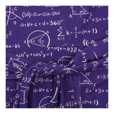 Dress Purple Maths Equation Print Short Sleeve Fit