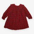 Dress Long Sleeve Checked Red with Heart Detail