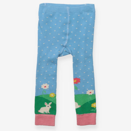 Leggings knit blue white spot meadow lamb