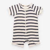 Black and White Striped Romper