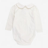 Bodysuit white collared Long sleeve