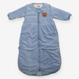 Sleeping Bag Velour Ribbed Blue Bear with Removabl