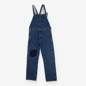 Dungarees blue patchwork detail
