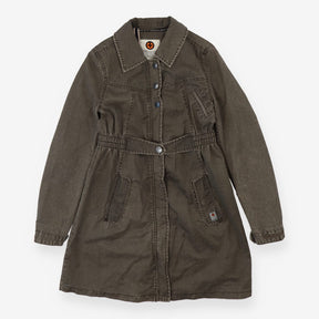 Denim Belted Coat Mid Length