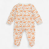Sleepsuit white foxes and trees