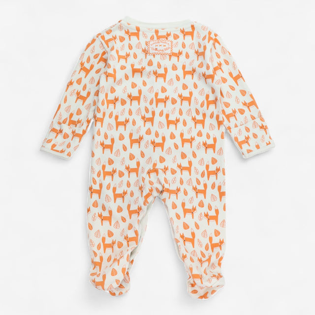 Sleepsuit white foxes and trees