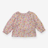 T-shirt orange and plum ditsy long sleeve