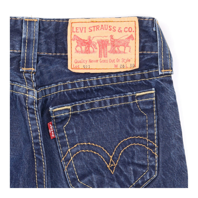 Jeans Dark Blue 921 Low Rise Straight Leg Cotton
