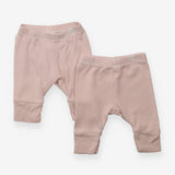 Pink and white striped leggings 2pc