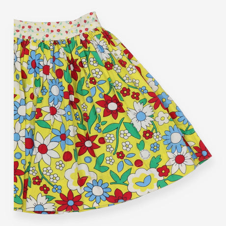 Skirt full yellow bright flowers