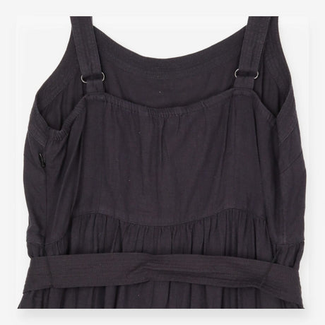 Nita Linen Blend Strappy Maxi Dress Waist Tie