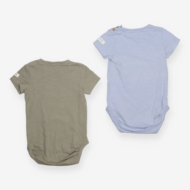 Bodysuits Khaki and Blue 2-Pack