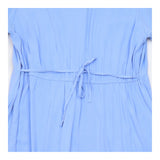 Maxi Dress Light Blue Button Front Maternity Nursi
