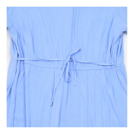 Maxi Dress Light Blue Button Front Maternity Nursi