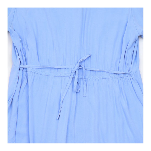 Maxi Dress Light Blue Button Front Maternity Nursi