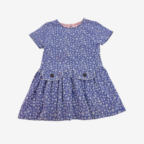 Blue dress with white flowers 